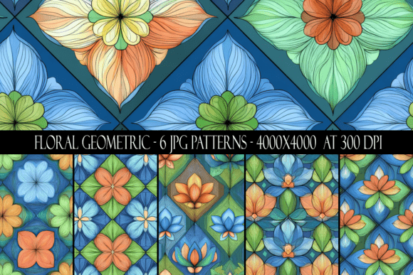 Download Floral Geometric Seamless Patterns - Geometric seamless patterns Collection