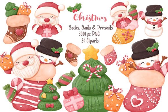 Download Christmas Cute Socks and Decorations - Premium Resources