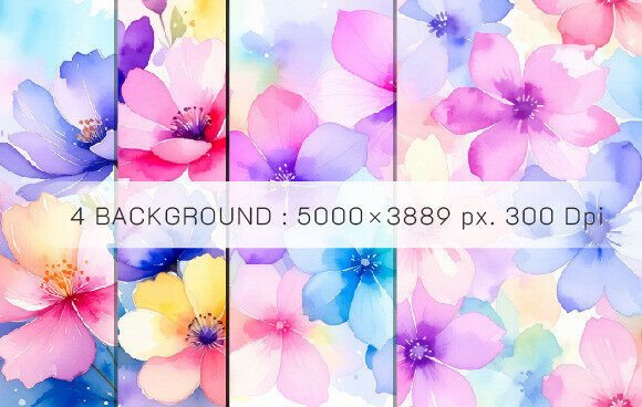 Download Water Color Flower Pastel Colors Graphic - Premium Resources