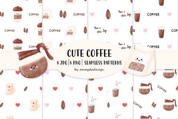 Download Coffee Digital Papers, Coffee Patterns - Patterns Collection