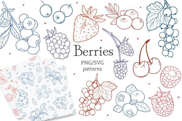 Download Berry Clipart SVG PNG, Fruit Patterns - Patterns Collection