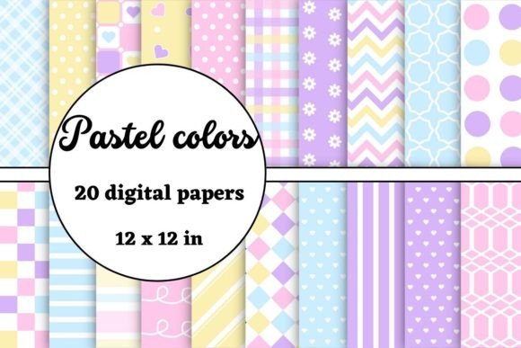 Download Pastel Colors Digital Papers - Pastel colors Collection