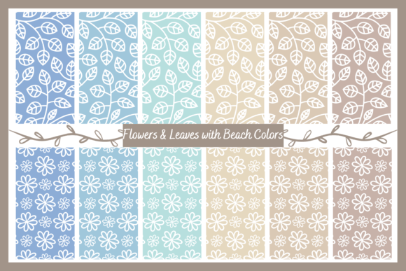 Download Seamless Flowers and Leaves Patterns - Patterns Collection