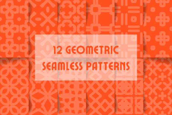 Download Orange Geometric Seamless Patterns - Geometric seamless patterns Collection