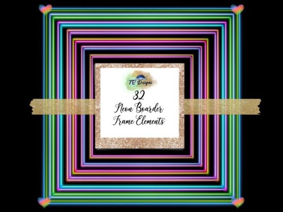 Download 32 Neon Frame Boarders 12x12 - Frame Collection