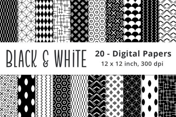 Download Black and White Scrapbooking Patterns - Patterns Collection