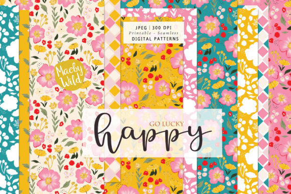 Download Happy Go Lucky Wild Flower Patterns - Patterns Collection