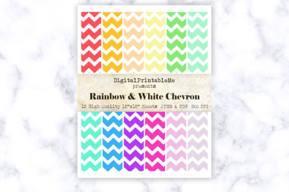 Download Neon White Zigzag Digital Paper, Pastel - Neon Collection