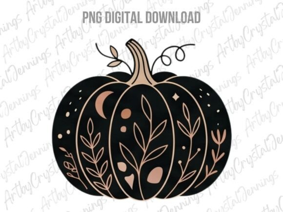 Download Fall Boho Folk Art Pumpkin PNG - Premium Resources