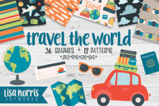 Download Travel the World Clip Art Graphics, Patterns - Patterns Collection