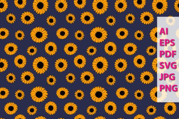Download Sunflower Patterns Background SVG. - Patterns Collection