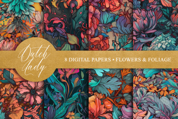 Download Seamless Flowers &amp; Foliage Patterns - Patterns Collection