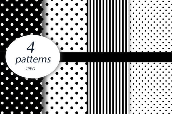 Download Black / White Polka Dot,stripes Patterns - Patterns Collection