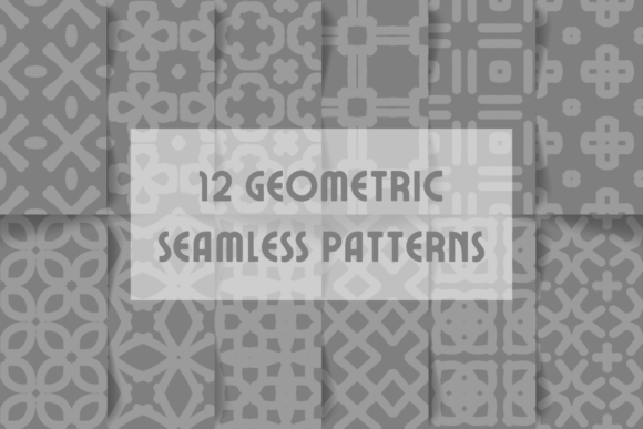 Download Gray Geometric Seamless Patterns - Geometric seamless patterns Collection