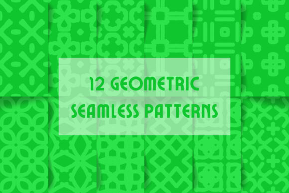 Download Green Geometric Seamless Patterns - Geometric seamless patterns Collection