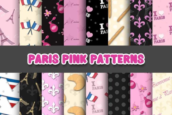 Download Paris Pink Digital Paper Patterns - Patterns Collection