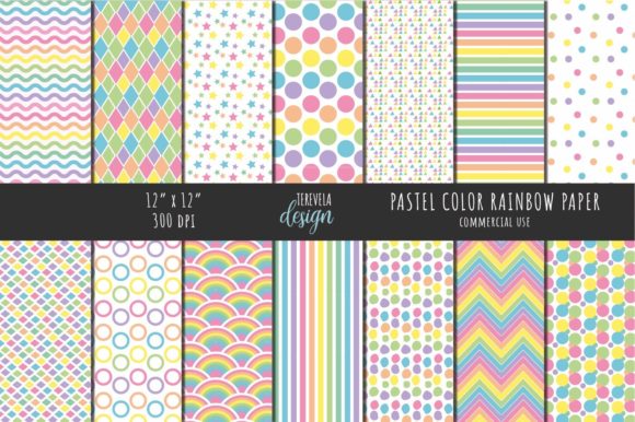 Download PASTEL COLORS RAINBOW PATTERN - Pastel colors Collection